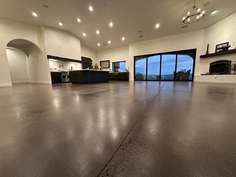 Ground Color Dye & Sealed Concrete Flooring Project in La Mesa, CA ground color dye and sealed concrete